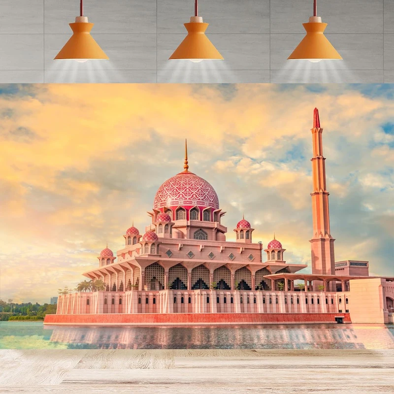 

Putrajaya Mosque Photography Background Muslim Ramadan Kuala Lumpur Religious Building Quran Islamic Party Backdrop Wall Banner