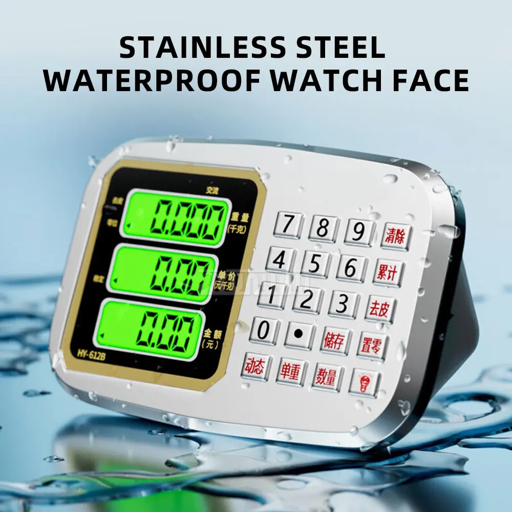 Price Computing Digital Scale, Commercial Platform Scale for Fruit Vegetable Stall Home Use 60kg Waterproof