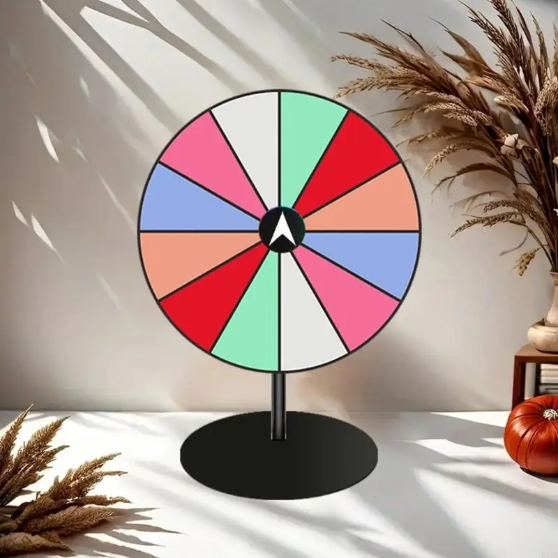 

Wheel Prize Game Turntable Lucky Draws Roulette Wheel Tabletop Prize Turntable for Party Teaching Activity Supermarkets