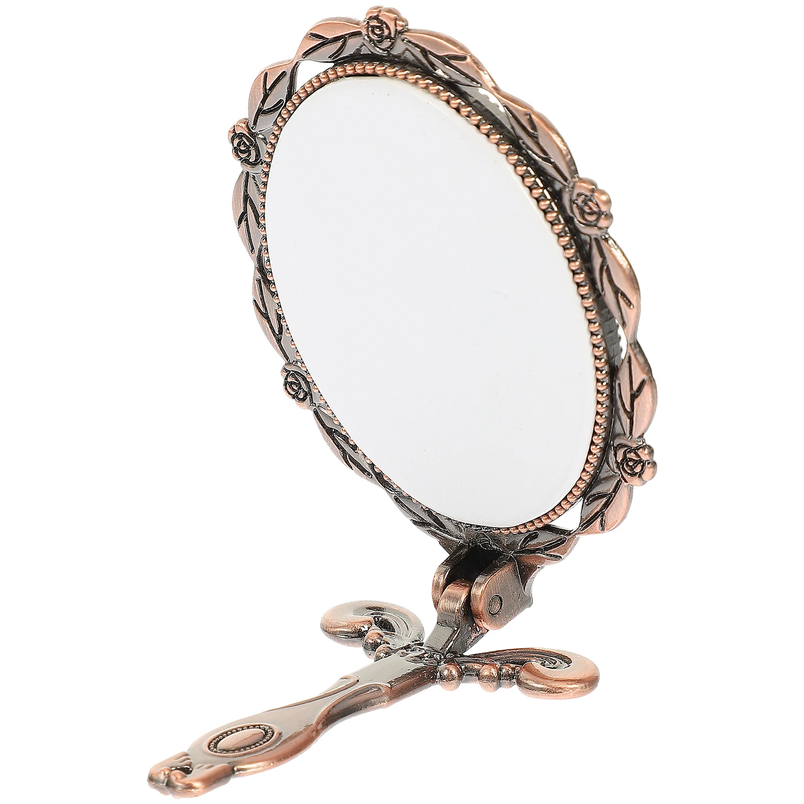 

Retro Fodable Handhold Mirror Exquisite Design Durable Long Lasting Portable Mirror for Professional Makeup Artists