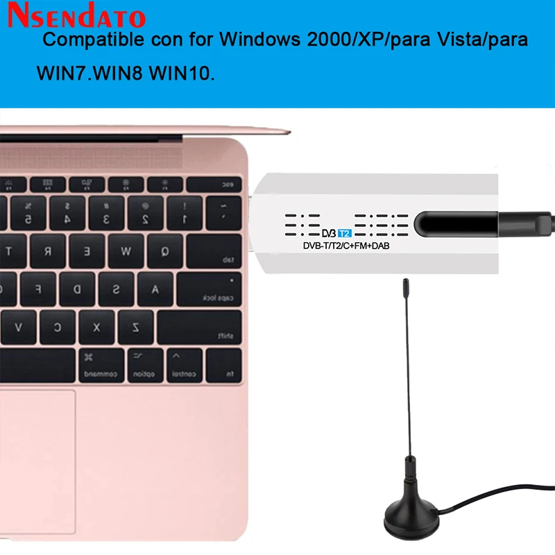 Antena cyfrowa USB 2.0 HDTV pilot do telewizora Tuner rejestrator i odbiornik do DVB-T2/DVB-T/DVB-C/FM/DAB do laptopa, hurtownie darmowa wysyłka