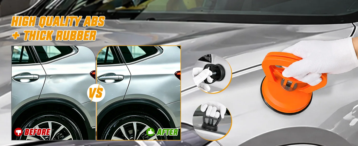 Nilight Car Dent Puller Paintless Dent Repair Kit Adjustable Lifter Glue Gun Rubber Hammer Tap-Down Pen 18 Puller Tabs Removal Tool for Car Refrigerator Dents Hail Damage Door Body Ding