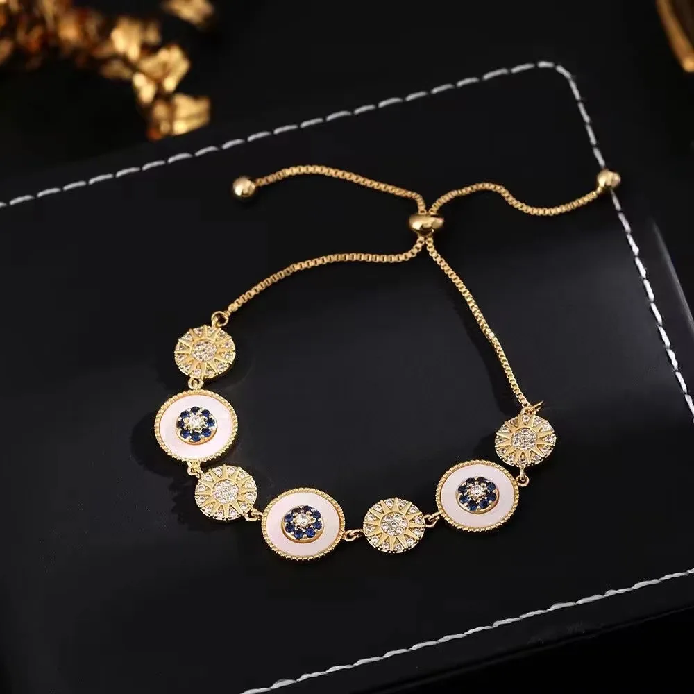 

New superior sense fritillary zircon micro-inset butterfly diamond earrings court style exotic wind pull bracelet set