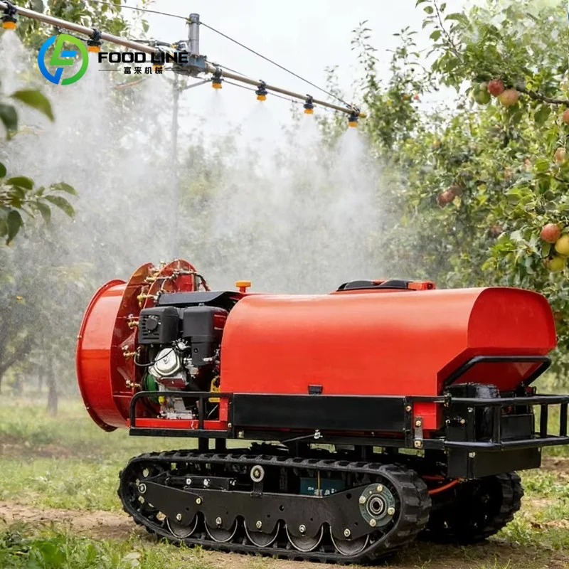 Customized crawler type mist spray robot autonomous travelling spraying gear high working efficiency for farm planting projects