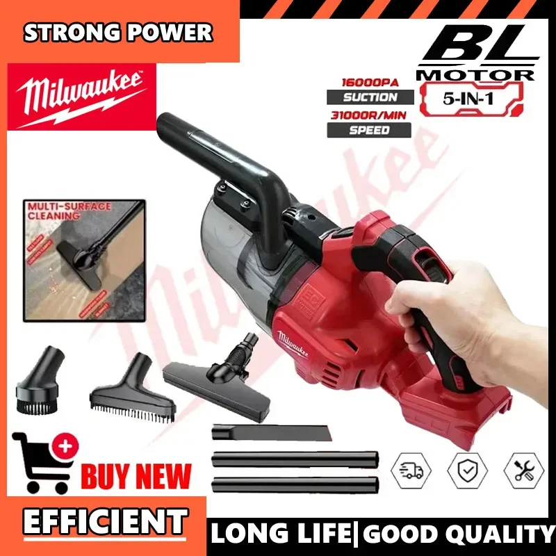 

Milwaukee Tool LED Cordless Electric Vacuum Cleaner Portable Household Industrial Construction Cleaning Tool