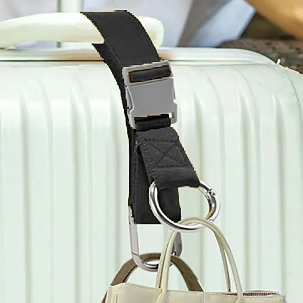 Black Luggage Strap Nylon Fixed Baggage Belt Adjustable Length Travel Accessories Suitcases Handbag Straps Travel Climbing