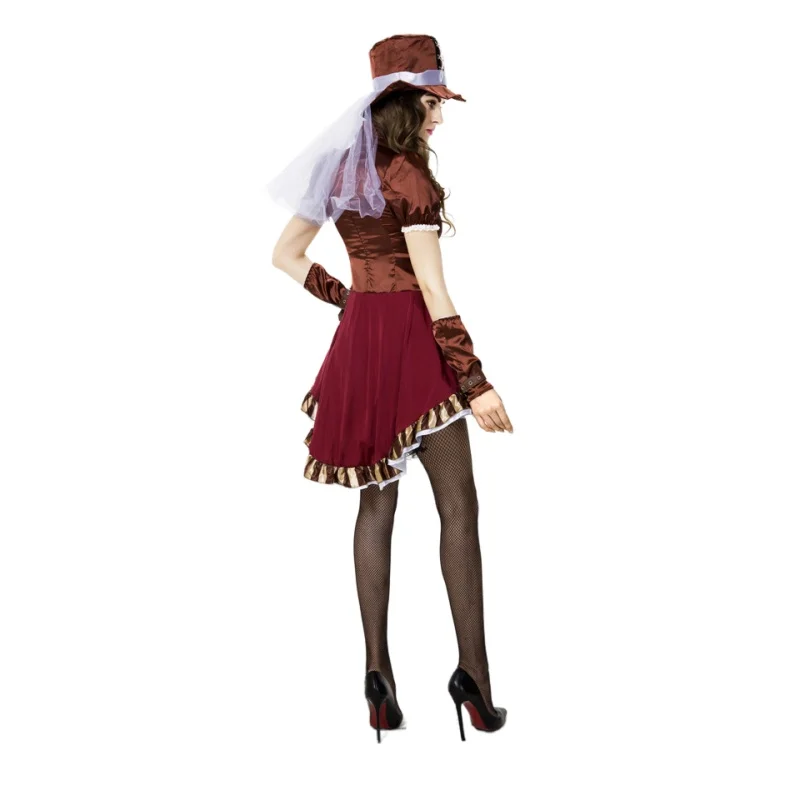 Women Halloween Pirate Costume Dress Western Cowgirls Clothes Cosplay Costumes Carnival Party Trainer Role play Outfits Suits