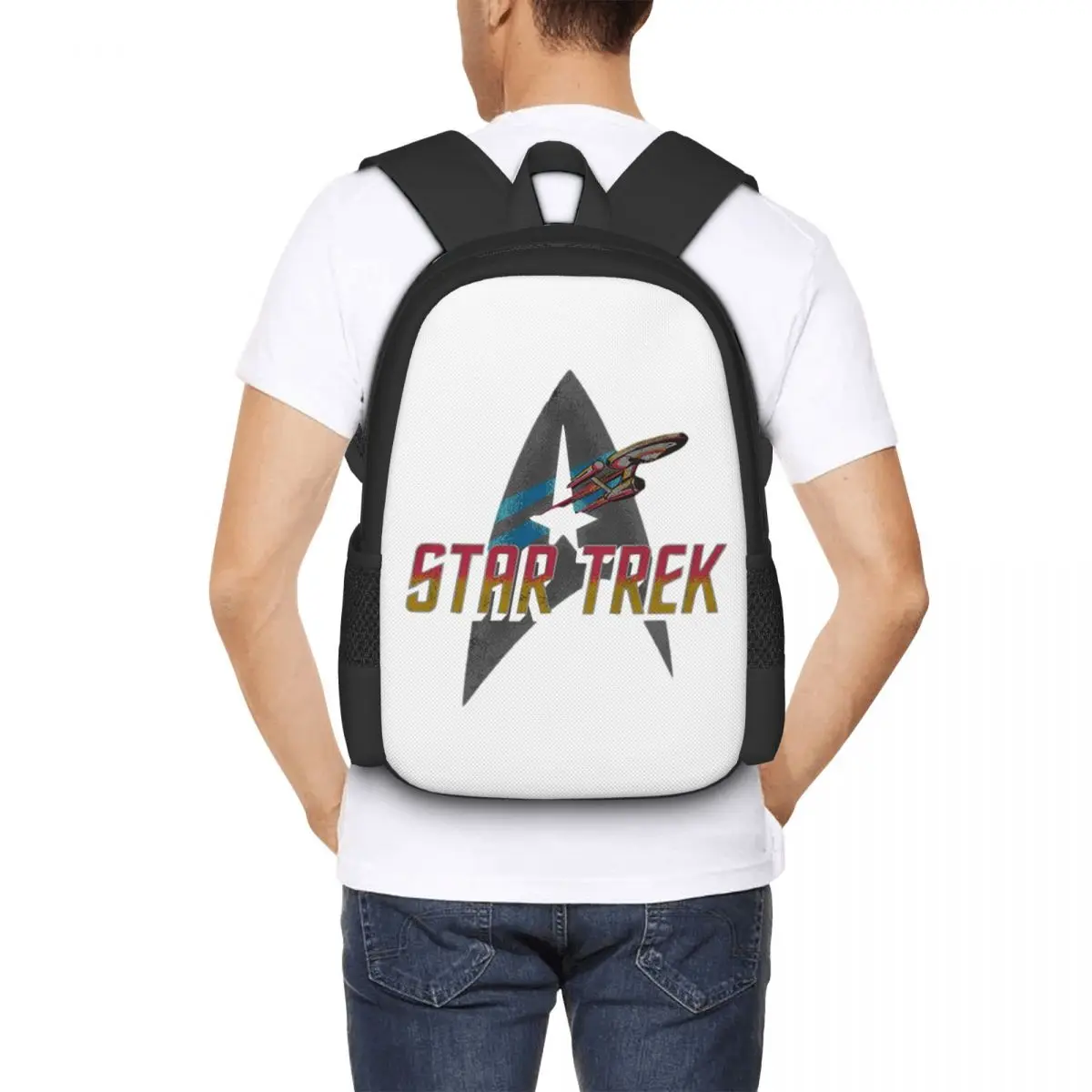 Star Treks Science Fiction TV Series Backpack Hot Sale Daypack Large Capacity BookBag School Bag Shoulder Bags for Men Women
