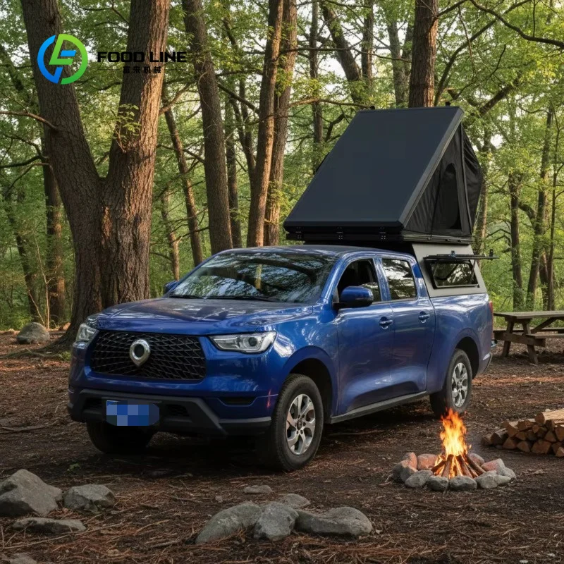 Customized hard‑shell rooftop camping shelter polyester waterproof fabric 3‑4 person 4x4 offroad three‑season pickup camping