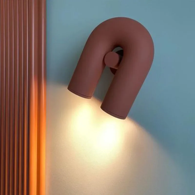 Imagem -06 - Nordic u Shaped Led Wall Light Lâmpadas de Arte para Quarto Cabeceira Sala de Estar Corredor tv Fundo Casa Interior Simples Decoração