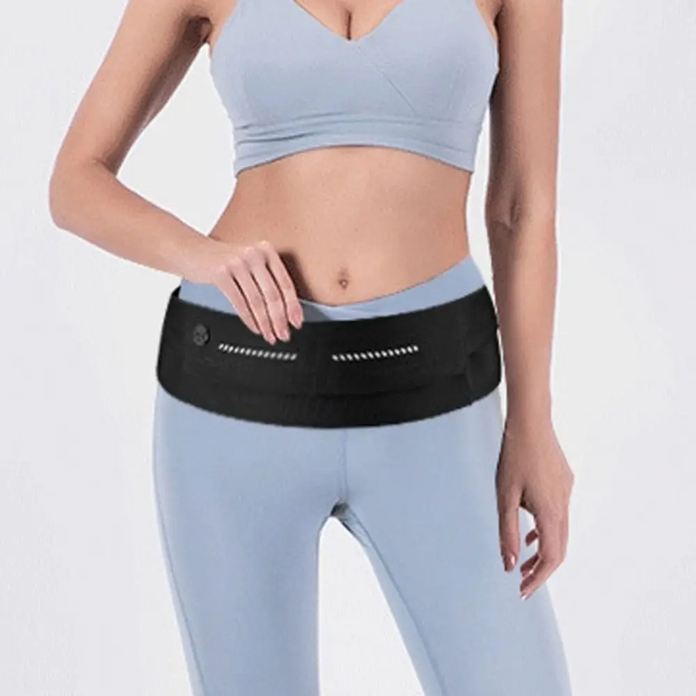 Ultra-Thin Sport Mobile Waist Bag Close Fitting Night Reflection Running Waist Bag Breathable Large Capacity Sports Phone Bag