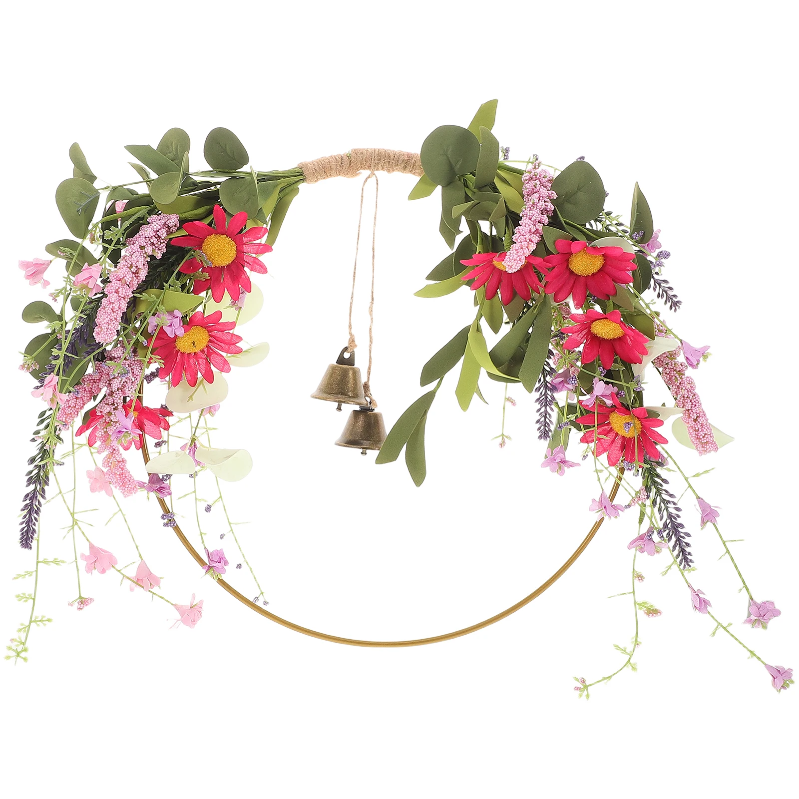 

Artificial Garland Flower Wreath Blossom Floral Wedding Wreaths for Front Door Plastic Spring Daisy Preschool