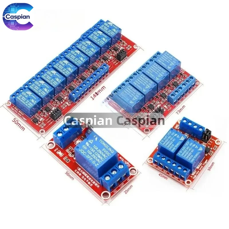 1 2 4 8 Channel 5V 12V Relay Module Board Shield with Optocoupler Support High and Low Level Trigger for Arduino