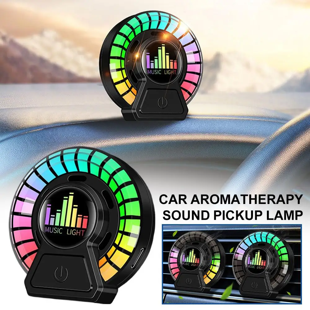 

NEW Car Music Rhythm Lamp Air Freshener RGB LED Strip Atmosphere Voice Colors Sound App Rhythm Control Control Light Option C5W2