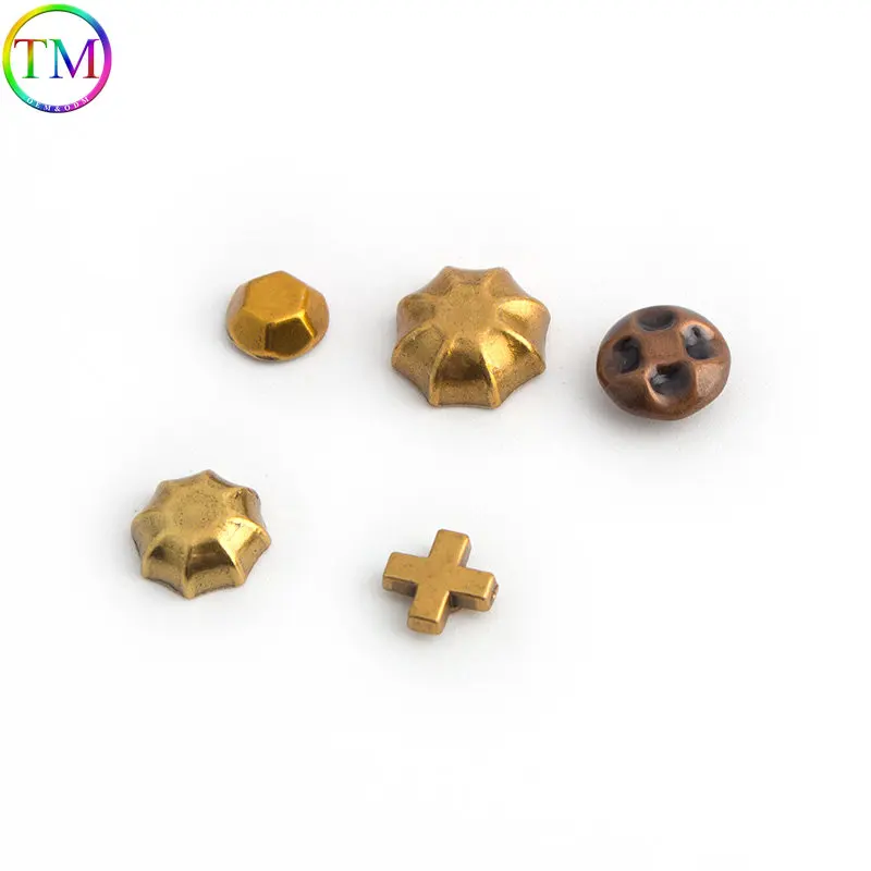 50-200 Pieces Metal Round Screw Back Rivets Studs Decoration Star Rivets Spikes Clothing Handbag Shoes Craft Diy Accessories