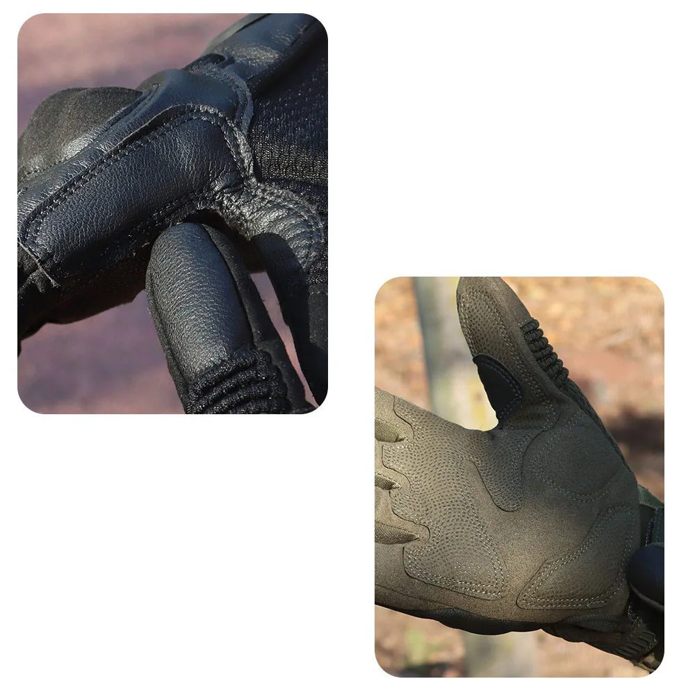 PU Leder Taktische Handschuhe Touchscreen Radfahren Hard Shell Wandern Kampf Jagd Airsoft Fahren Fahrrad Anti-slip Fahrrad Fäustlinge – Detail 6