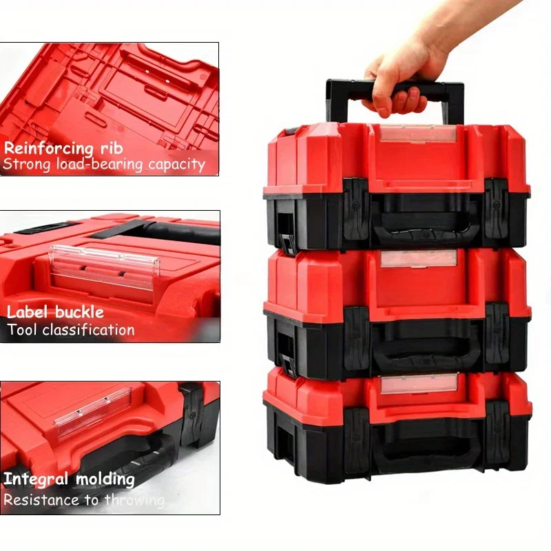 Stackable Plastic Tool Box Storage Box Pelican Case Large Empty Drill Electric Drill Tool Storage Case Garage Tool Organizer