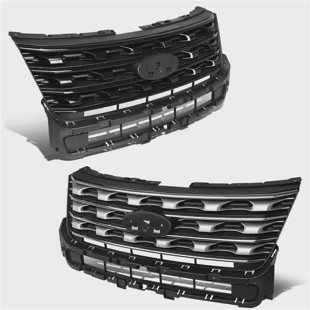 Car Front Bumper modified Mask Radiator Grill Grille for 15-17 Ford Explorer