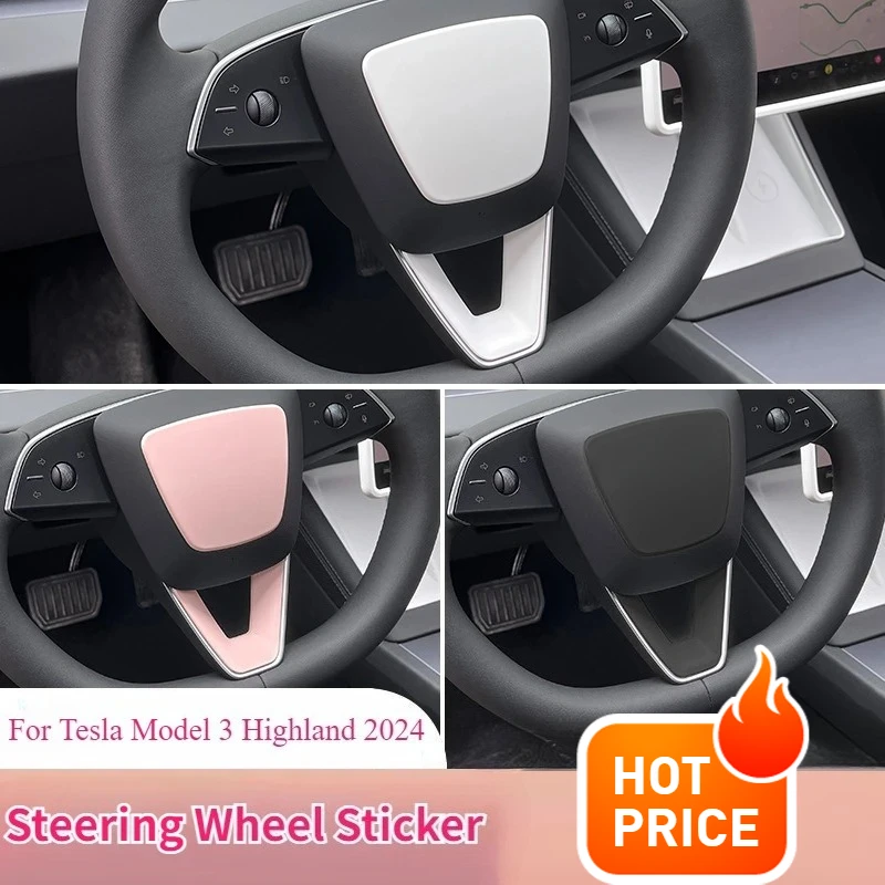 

Наклейка на руль для Tesla Model 3 Highland 2024, нашивка на руль, декоративная защитная наклейка, автомобильные аксессуары
