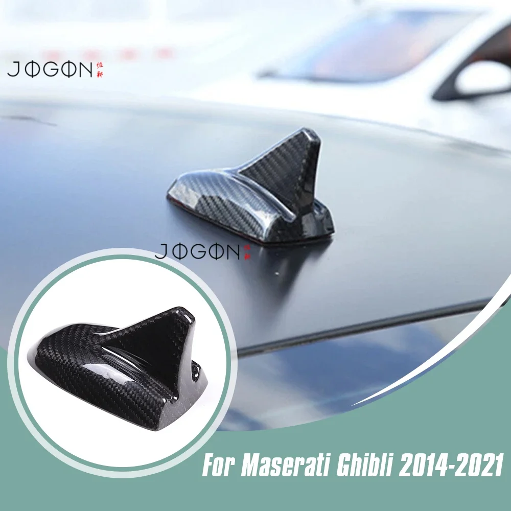 

Для Maserati Ghibli 2017 2018 2019-2024 настоящие углеродное волокно наружные наклейки на антенну на крышу автомобиля, накладка на плавник акулы, аксессуары