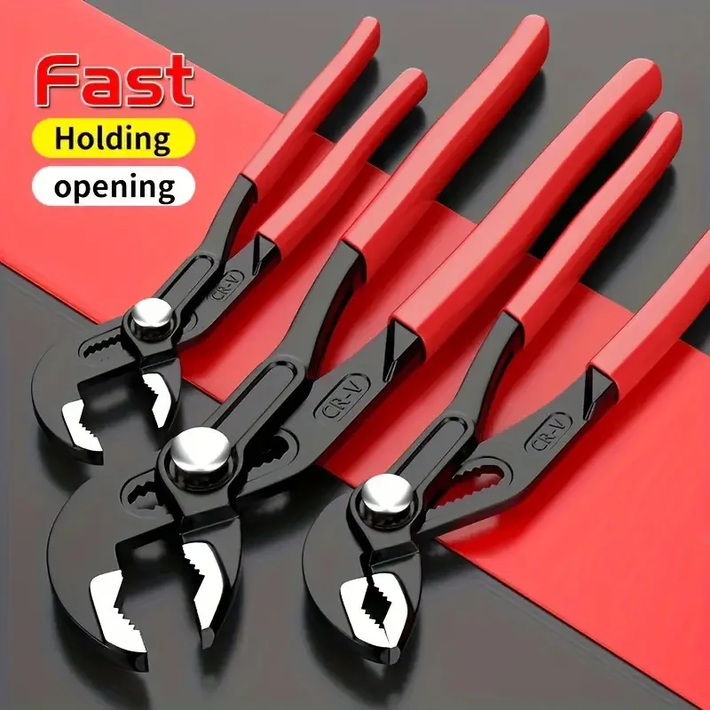 Quick-Adjust Pliers, Pipe Pliers, Multi-Function Faucet, Large Opening Universal Wrench, Hawkbill Pliers, Plumbing Pipe Pliers