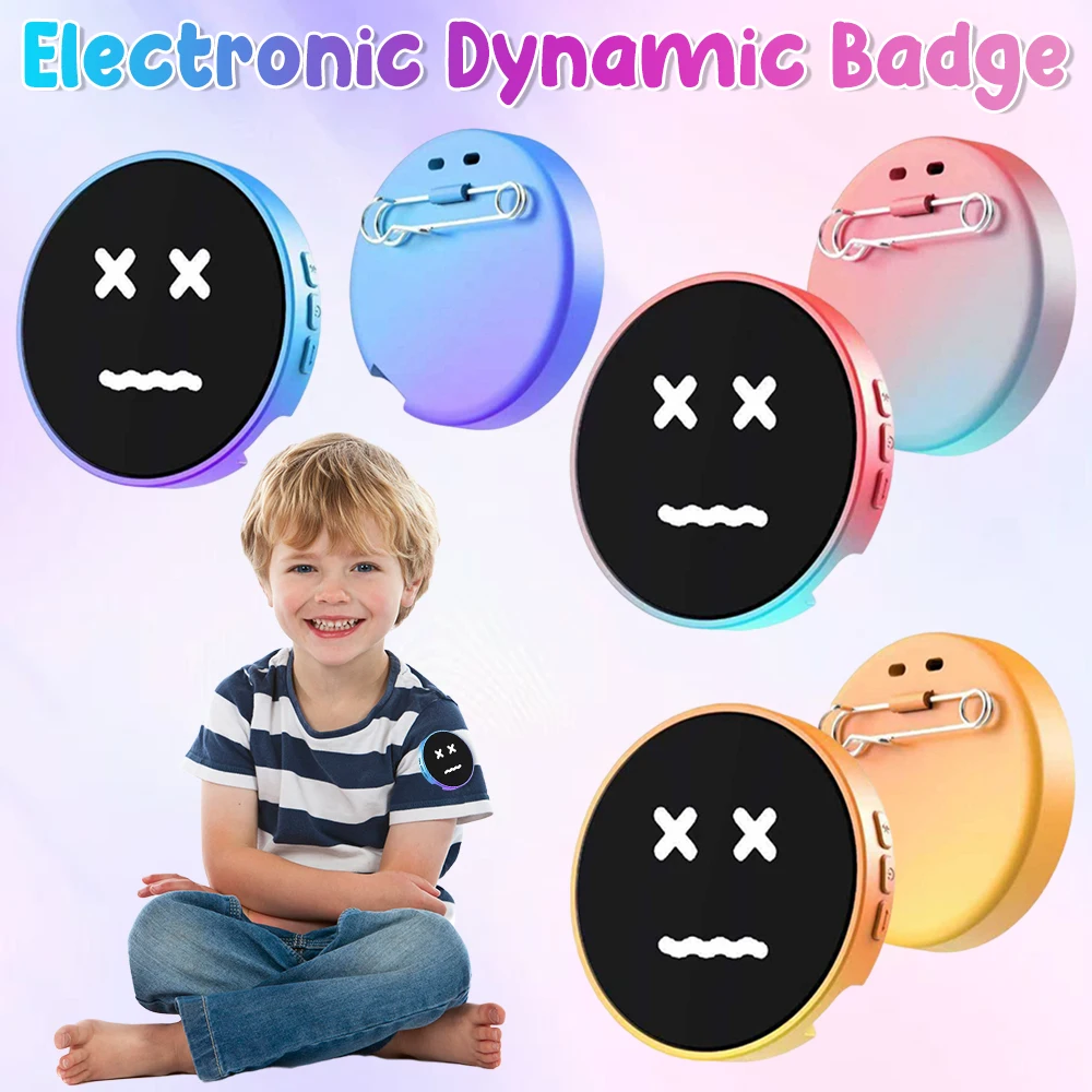 

BT5.4 электронный аниме электронный значок 1,85 дюйма IPS BT соединение периферийные значки динамический умный экран подарок для друзей