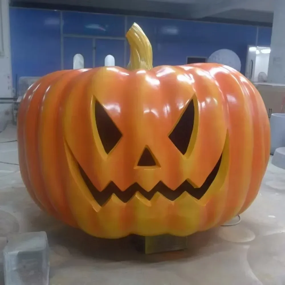 

Fiberglass resin Halloween pumpkin party supplies Fiberglass pumpkin wall decoration Holiday Halloween party