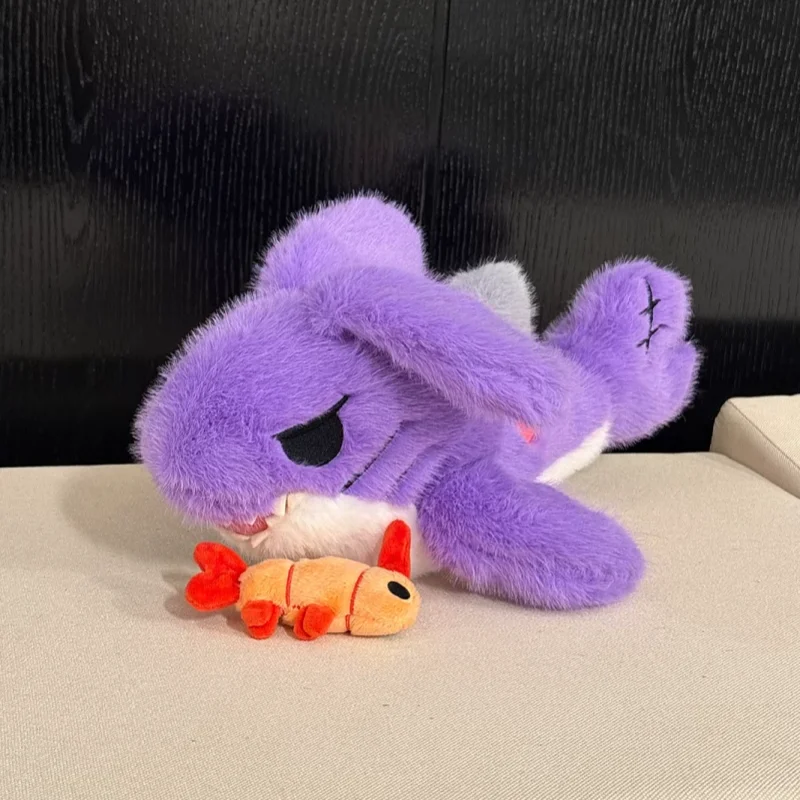 Plushie Dreadfuls Purple Shark Rabbit 35cm Plush Doll Soft Stuffed Animal Model Doll Home Exquisite Decoration Collectible Gifts