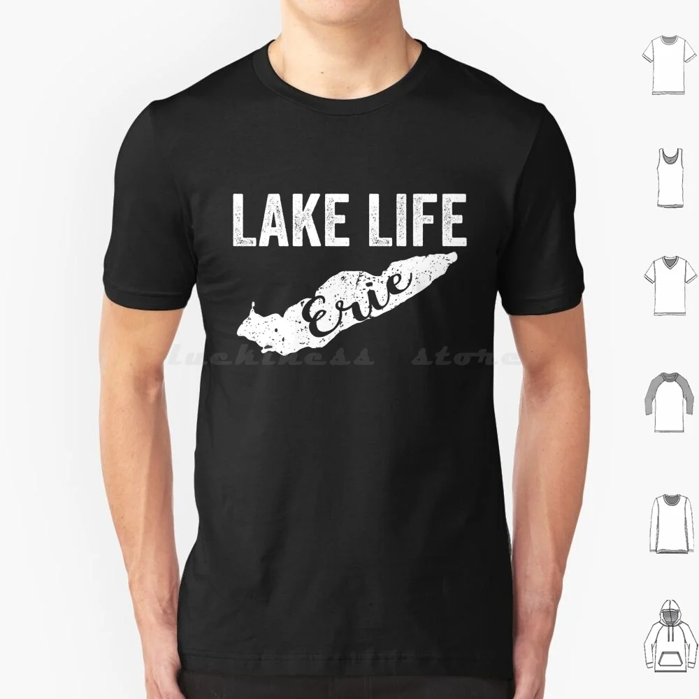 Lake Life Erie T Shirt 6xl Cotton Cool Tee Lake Life Erie Map