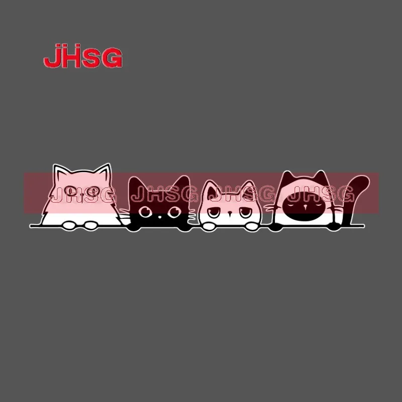 Peeping Cat Car Window Bumper Decoration Sticker Halloween Cat Sticker Fur Cat Laptop Sticker Apple MacBook Decoration Sticker