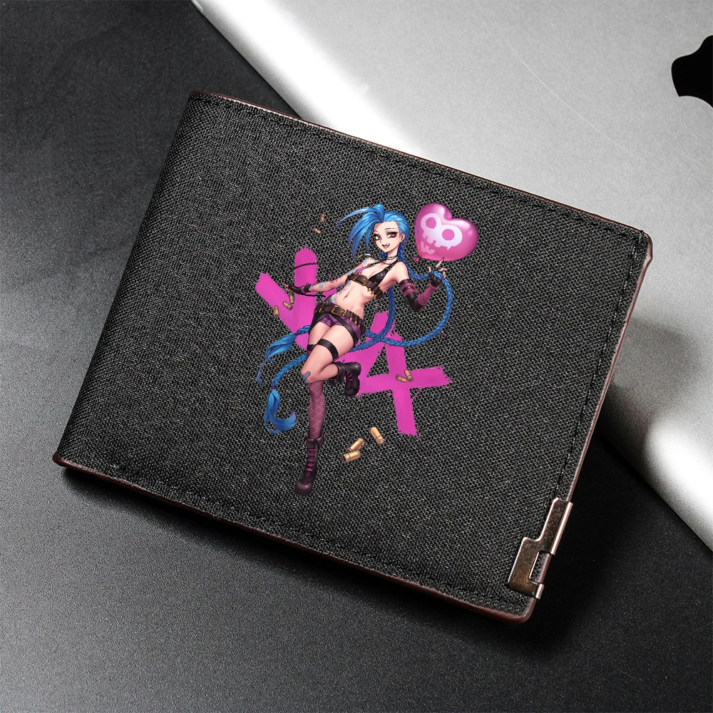 Arcane League of Legends Wallet Adult Anime Fashion Card Holder Men Creative Printed Wallets Casual Accessories Money Bag Gifts