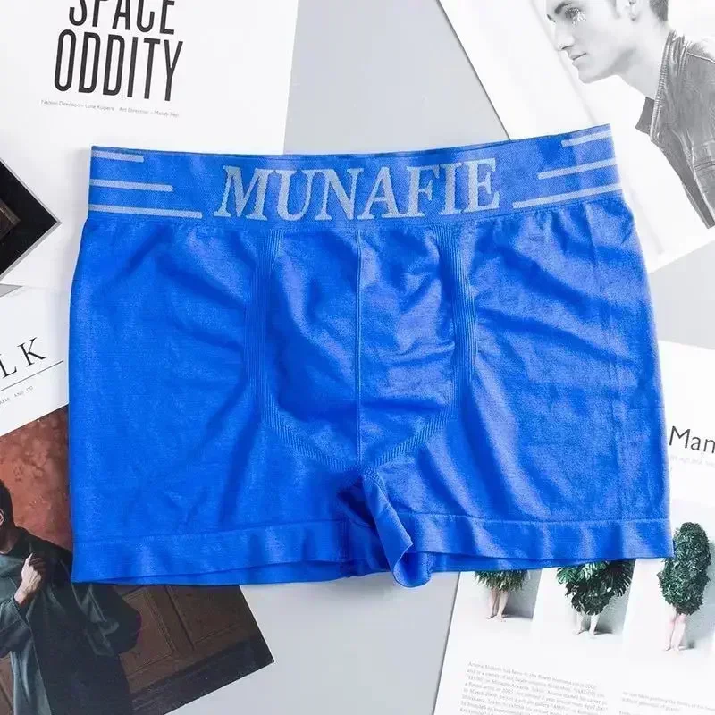 Männer Sexy Boxer Briefs Shorts Unterhosen Hohe Elastische Bequeme Höschen Mid-taille Boxer Unterwäsche Atmungsaktive Männliche Boxershorts