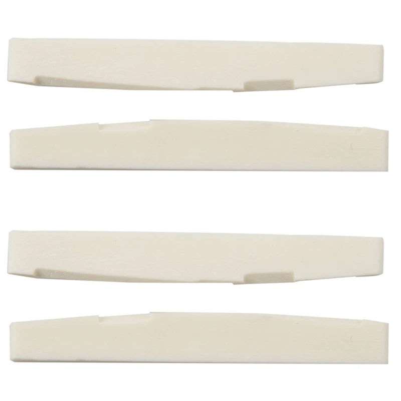 4X 6 String Acoustic Bone Bridge Guitar Slotted Saddle Guitar Parts