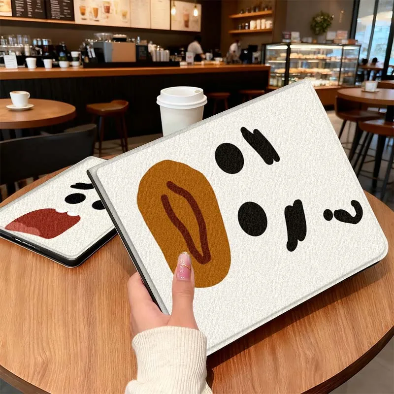 Lustige Emoji-Grafik für iPad Air Mini Pro 7, 6, 5, 9,7 11, 10,5 12,9, automatische Sleep/Wake-Tablet-Hülle