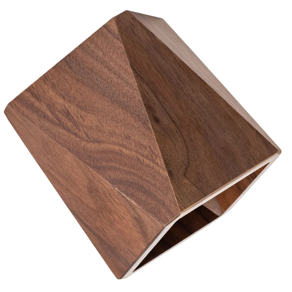 Black Walnut Pen Holder Desktop Container Shape Character Storage Office Supplies for Unique Portable