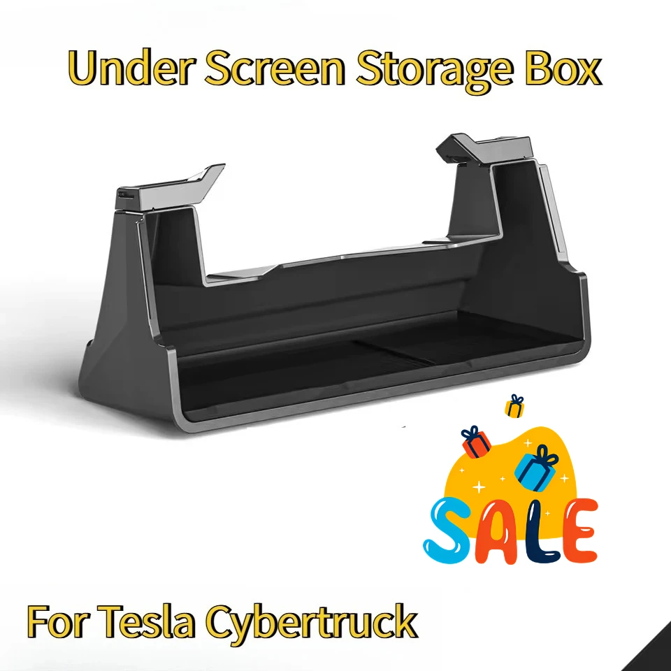 

For Tesla Cybertruck 2025 Storage Box Storage Organizer Case Tray Under The Central Control Screen Behind The Screen Storage Box