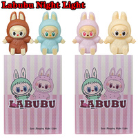Labubu Anime LED Light Cute Cartoon Pikachu Pocket Monster Bedside Lamp For Kids Bedrooms Ornaments Toys Boys Gifts