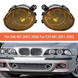 Pair Yellow Fog Lights Assembly For E46 M3 2002-2006 Front Bumper Fog Lamp For E39 M5 2001-2003 63177894017 63177894018