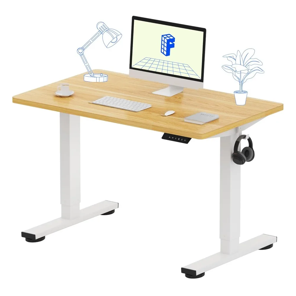

One-Piece Standing Desk 40 x 24 Inches Height Adjustable Desk Electric Sit Stand Up Desk Home Office Desks, Customized