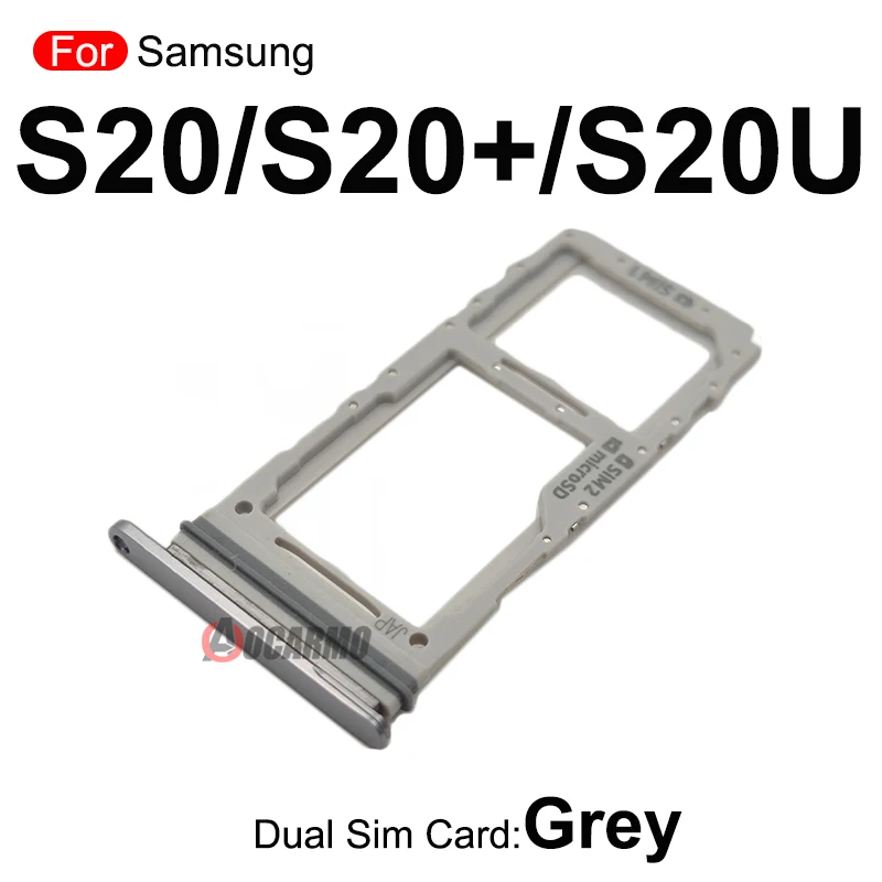 For Samsung Galaxy S20 Ultra Sim Card S20+ S20 Plus Single & Dual Sim Tray MicroSD Holder Nano Slot Replacement Part