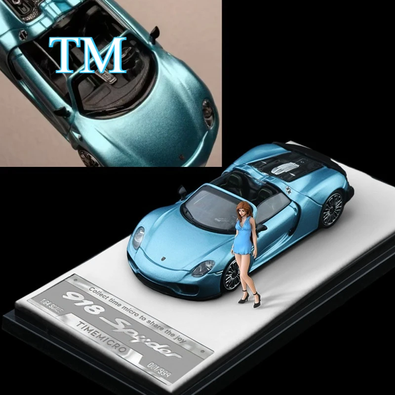 TimeMicro 1/64 Alloy 918 Spyder Convertible Sports Car - Realistic Car Model for Adult Collection, Gift for Boys