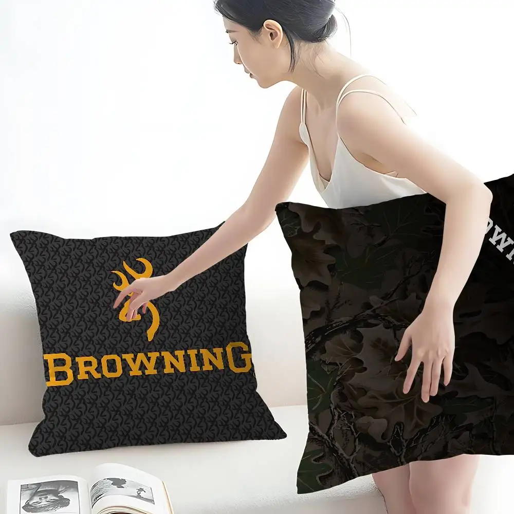 B-Browning Logo Pillow Anime Pillow Sofa Bed Head Pillow Cover Cushion Cover 45x45 Cm Fashion