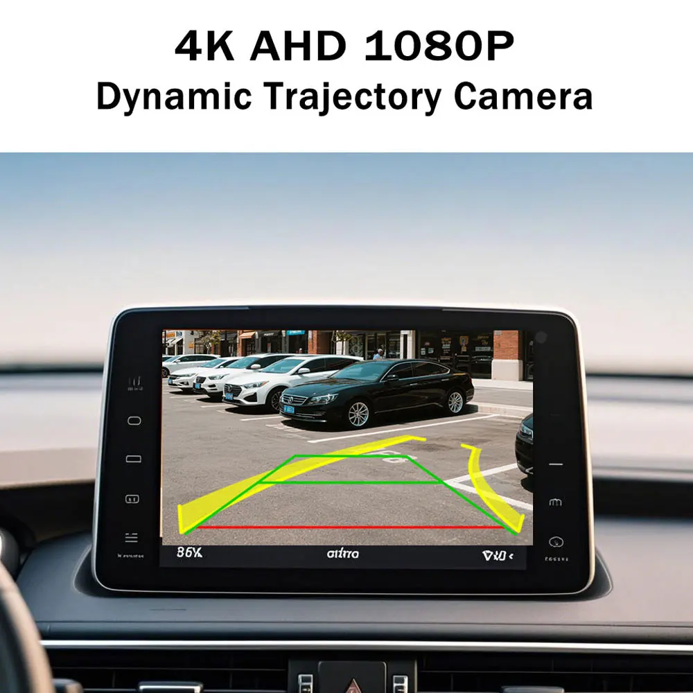AHD 1080P Car Radio Dynamic Trajectory Rear View Camera Moving Parking Line Reverse Backup Tracks For Android Stereo Monitor