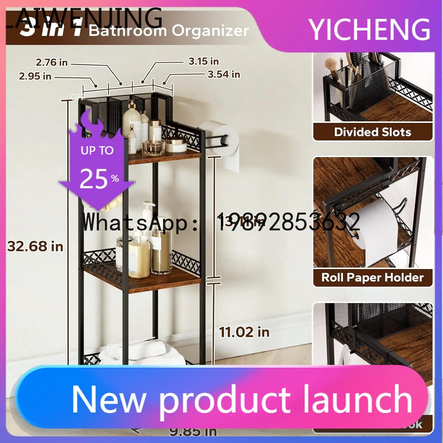 

LYY Storage Rack Household Miscellaneous Rack Large Capacity Storage Organizer Storage Rack