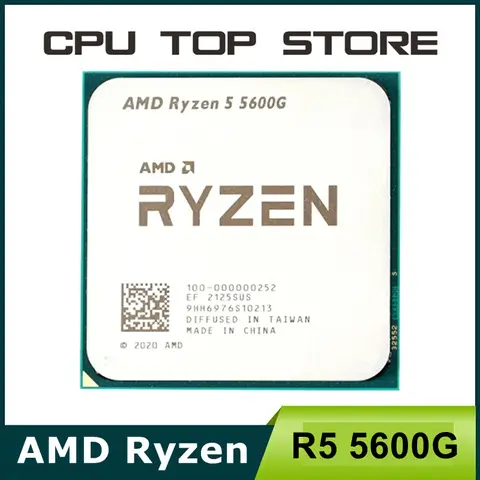 AMD Ryzen 5 5600G R5 5600G 3.9GHz 6-Core 12-Thread 65W CPU LGA AM4 no fan