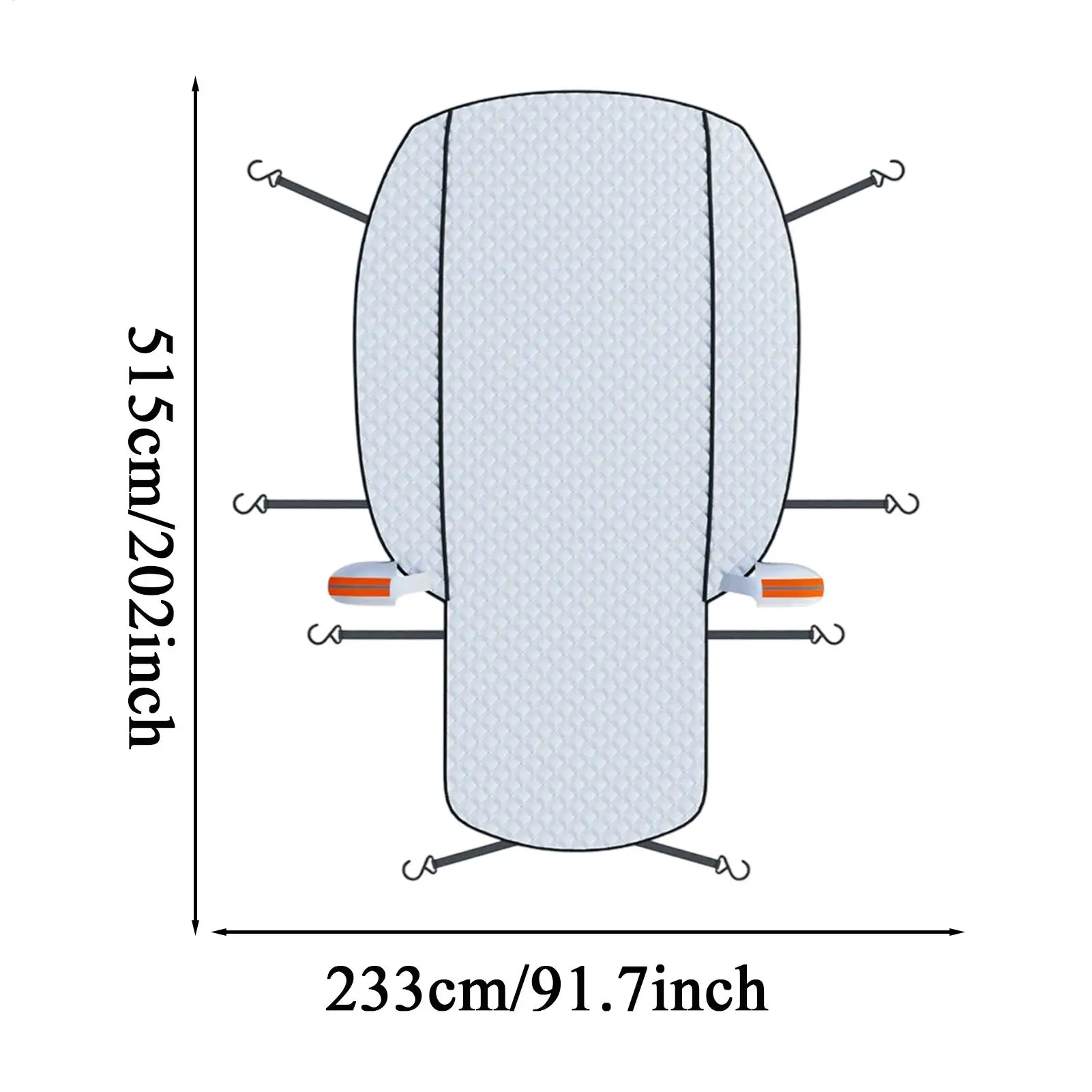 غطاء ثلج للسيارة، حماية من الأشعة فوق البنفسجية، درع مقاوم للماء، غطاء سيارة شتوي مضاد للصقيع، تغطية كاملة لشاحنة الطقس البارد الخارجية #6