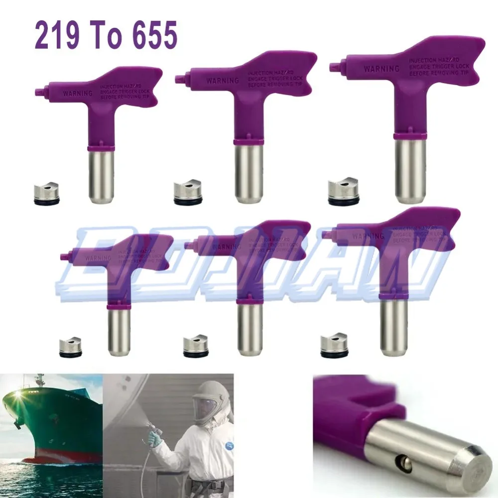 Airless Spray Gun Tip Nozzle Purple Airbrush Paint Spray Tip Nozzle Paint Sprayer Power Tool 209/243/245/531/533/535/545/645/655