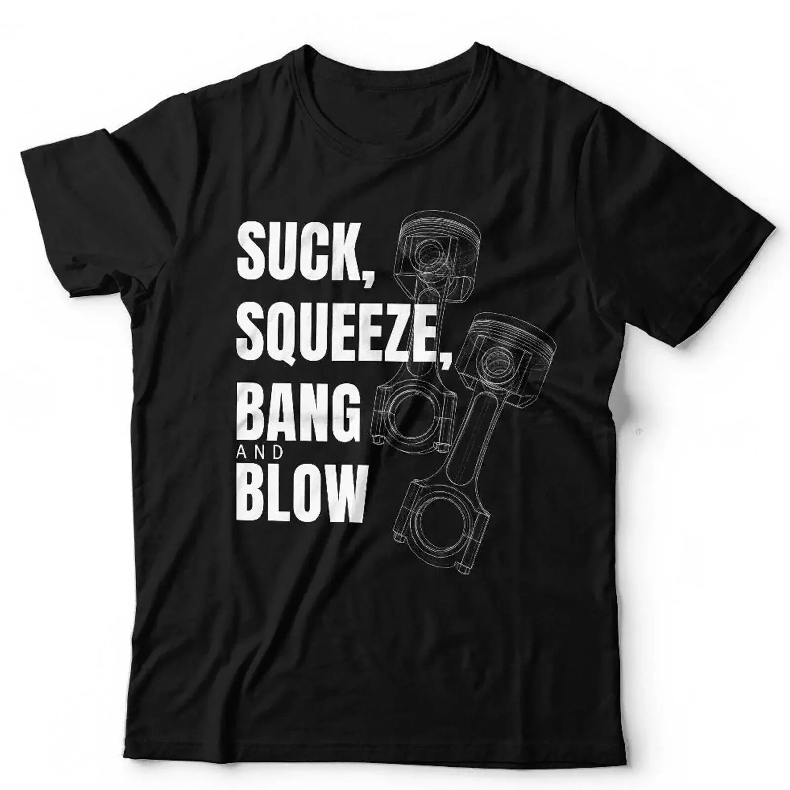 Mechaniker T Shirt Suck Squeeze Bang And Blow Lustig Fett Affe Auto Fahrrad vintage Washed Breathable Stylish designer clothes