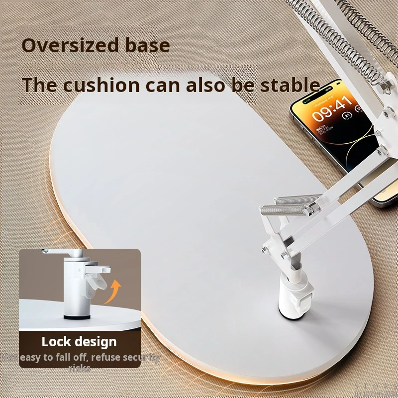 Multi-Angle Adjustable Carbon Steel Tablet Stand Holder,for 4.7''- 12.9'' Screen Surface Pro, IPad Pro 11/12.9, IPad, (White)