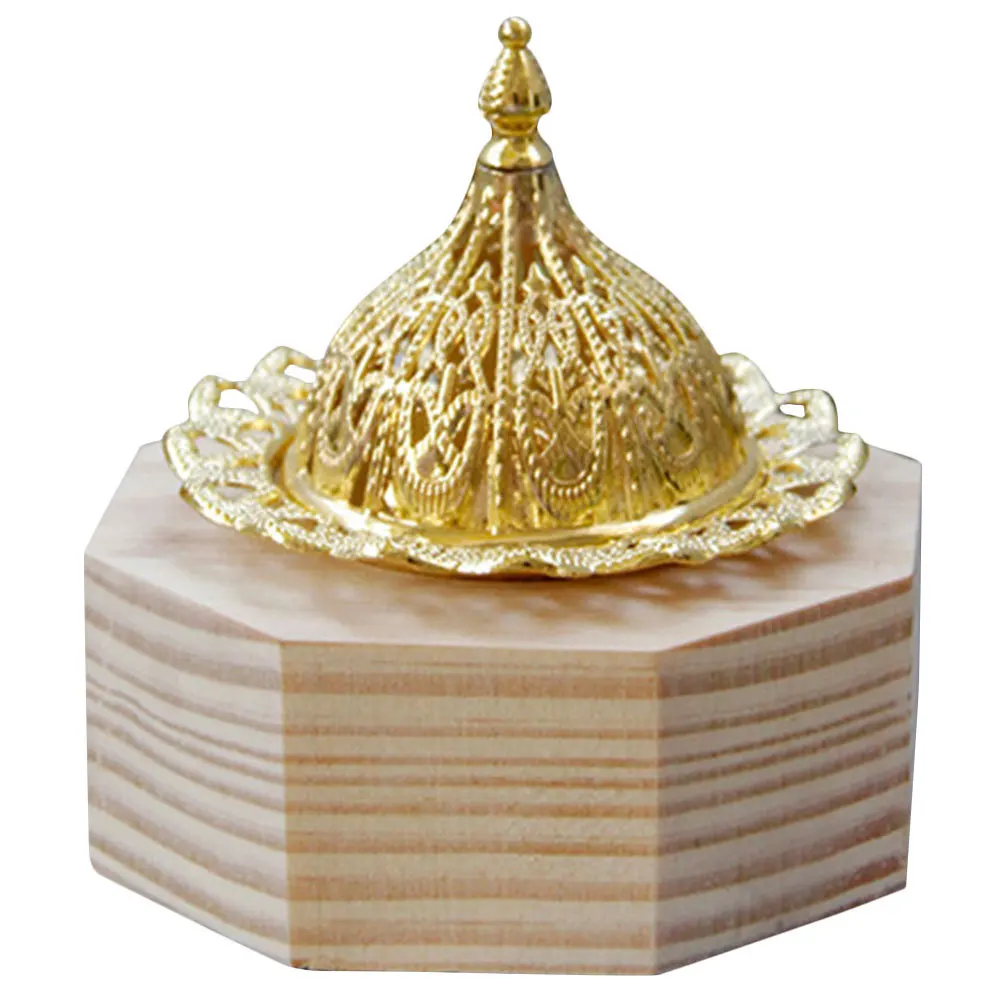 

Octagon Wood Incense Burner Desktop Censer Holder Compact Ornament Incense Tray for Bedroom Office Study Relaxing Aromas